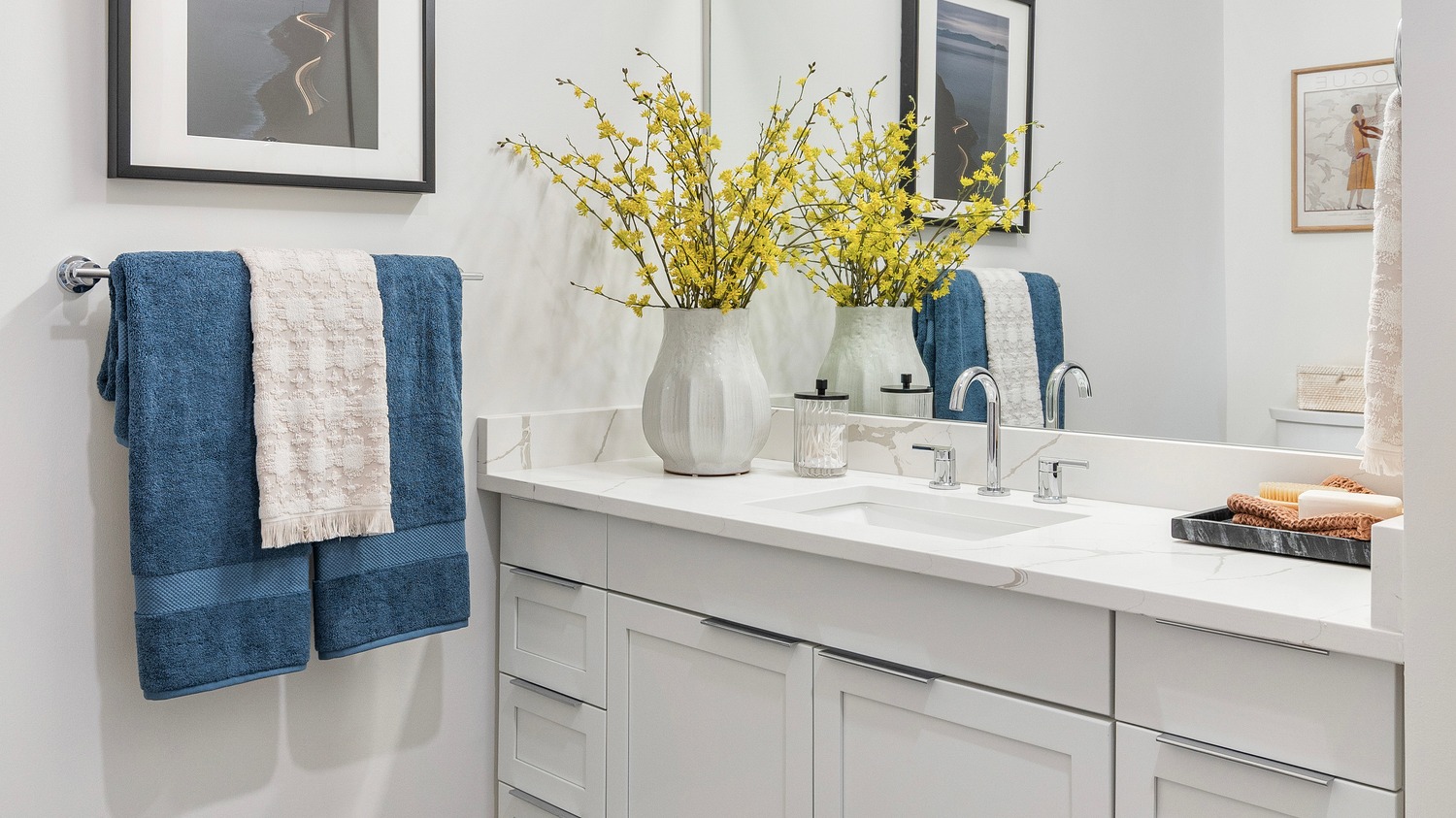 Bathroom in one of Epicurean's luxury apartments in Salem, NH