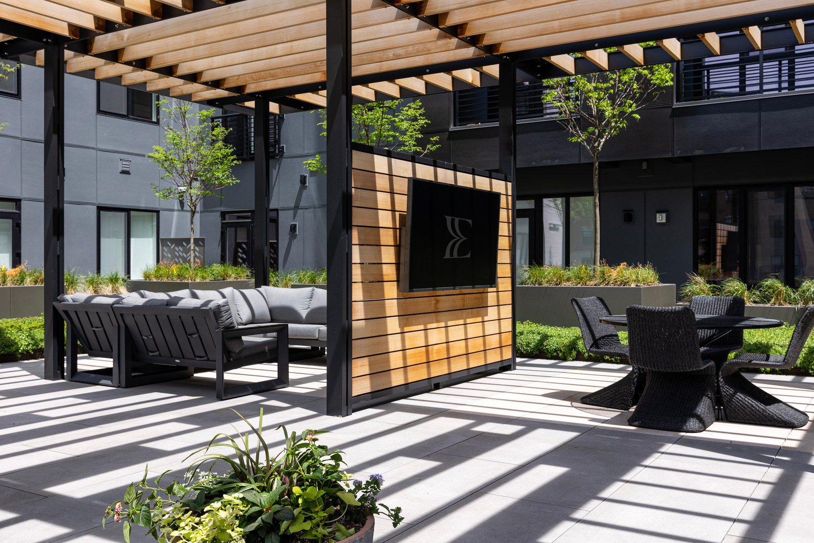 Sophisticated outdoor lounging