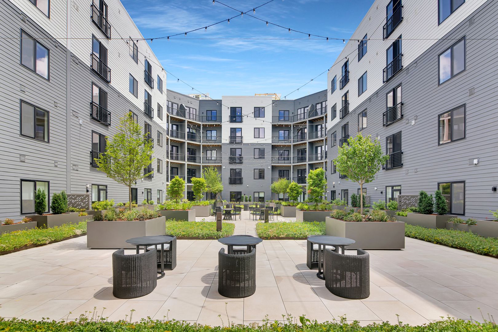 Courtyard seating.