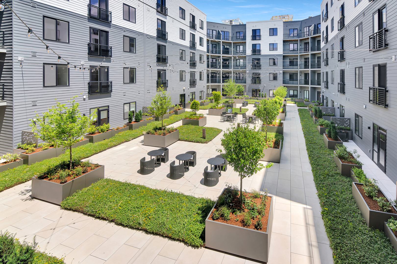 Courtyard seating area.