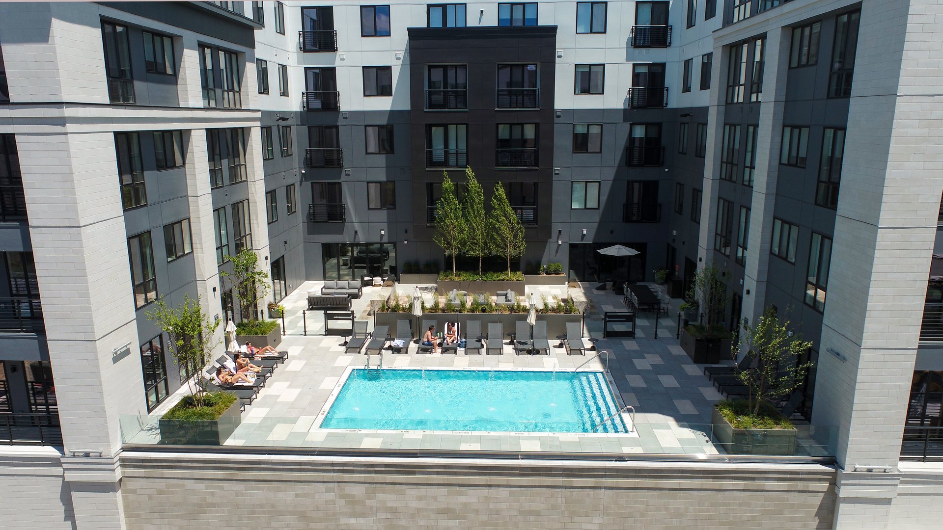 Pool with loungers.