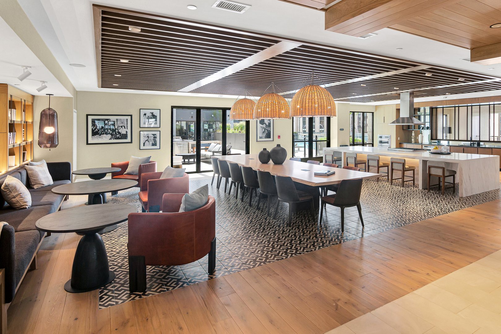 Resident lounge with kitchen.
